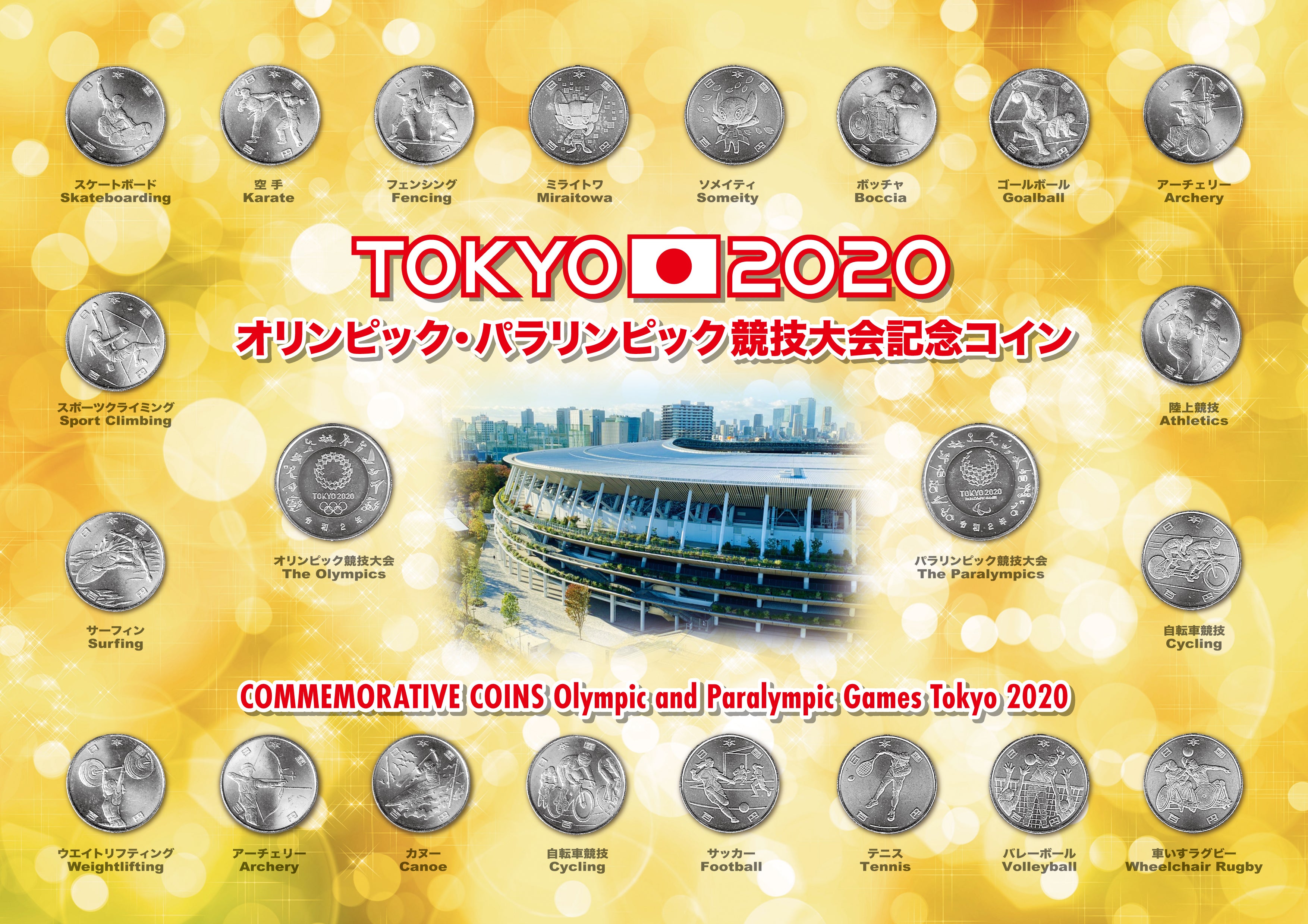 完揃】東京２０２０オリンピック・パラリンピック競技大会記念貨幣