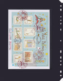 【収納両面＆穴付！】プラスチック製黒色切手アルバム用リーフ１段３５枚