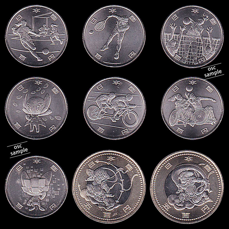 【９kinds】4th issues COMMEMORATIVE COINS Olympic and Paralympic games Tokyo 2020